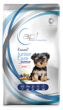 Karma sucha z wołowiną APL Canine Junior Care (małe rasy) 8 kg